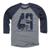 Mens Baseball T-Shirt Navy / Heather Gray