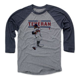Mens Baseball T-Shirt Navy / Heather Gray
