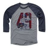 Mens Baseball T-Shirt Navy / Heather Gray