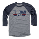 Mens Baseball T-Shirt Navy / Heather Gray