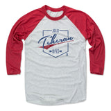 Mens Baseball T-Shirt Red / Ash