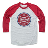 Mens Baseball T-Shirt Red / Ash