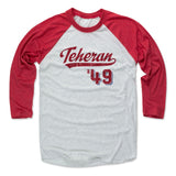 Mens Baseball T-Shirt Red / Ash