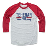 Mens Baseball T-Shirt Red / Ash
